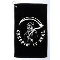 Creepin It Real Grim Reaper Halloween Golf Towel