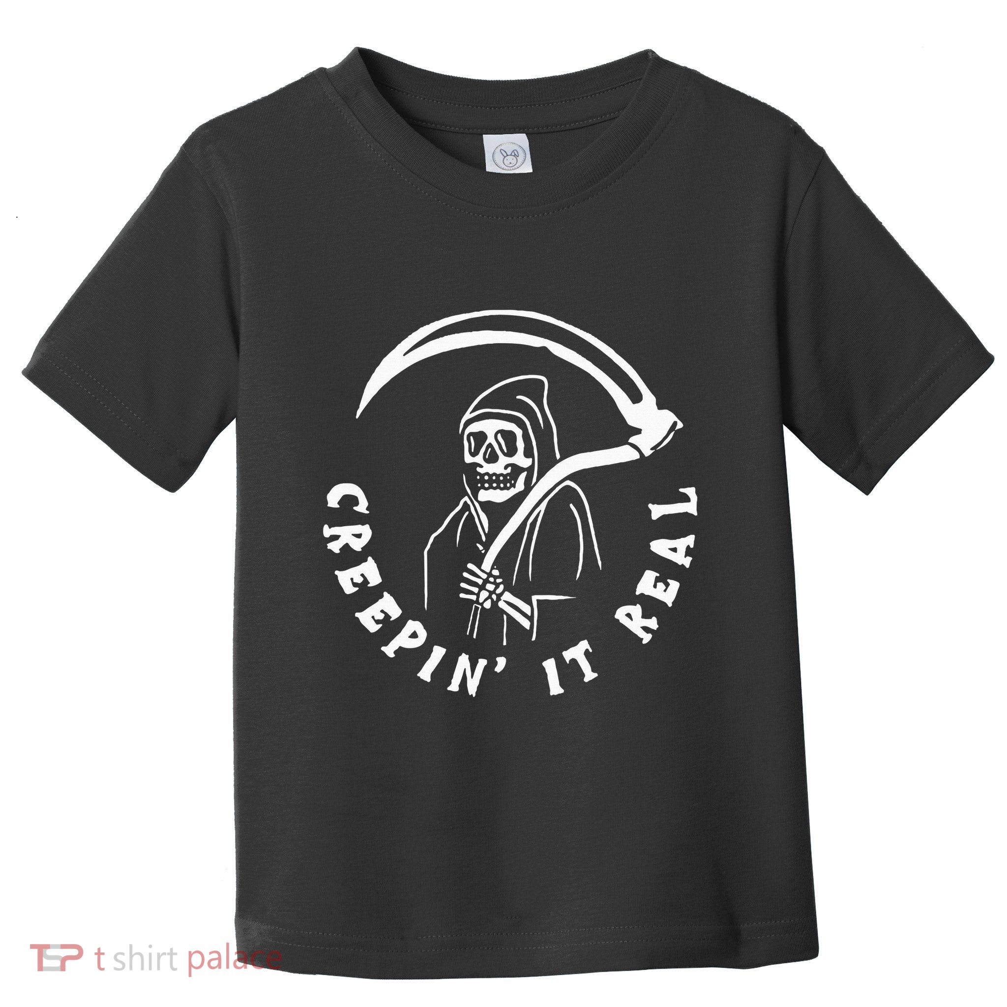Creepin It Real Grim Reaper Halloween Toddler T-Shirt
