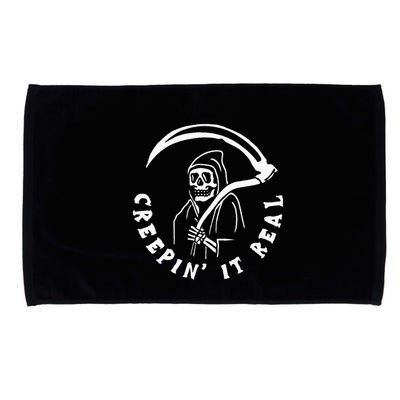 Creepin It Real Grim Reaper Halloween Microfiber Hand Towel