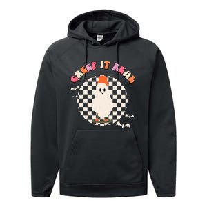 Creep It Real Ghost Halloween Performance Fleece Hoodie