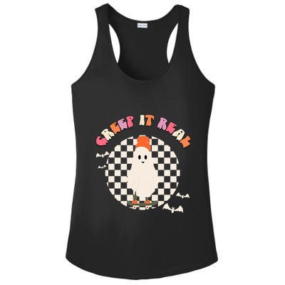 Creep It Real Ghost Halloween Ladies PosiCharge Competitor Racerback Tank
