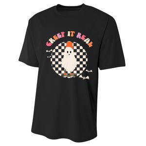 Creep It Real Ghost Halloween Performance Sprint T-Shirt