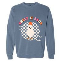 Creep It Real Ghost Halloween Garment-Dyed Sweatshirt
