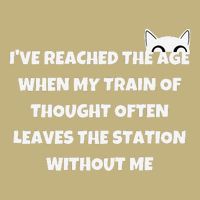 Cat IVe Reached The Age When My Train Of Thought T-Shirt