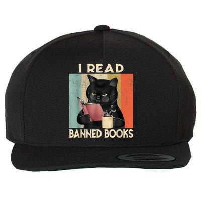 Cat I Read Banned Books Funny Bookworms Reading Book Wool Snapback Cap