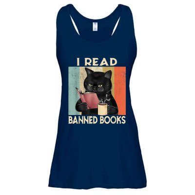 Cat I Read Banned Books Funny Bookworms Reading Book Ladies Essential Flowy Tank