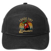 Chicken I Raise Tiny Dinosaurs Mama Hen Farm Mom 7-Panel Snapback Hat