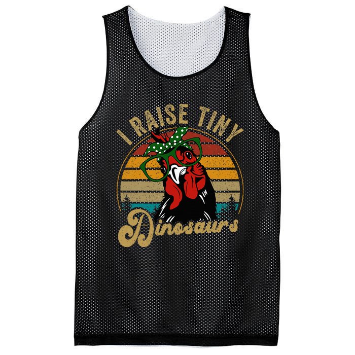 Chicken I Raise Tiny Dinosaurs Mama Hen Farm Mom Mesh Reversible Basketball Jersey Tank