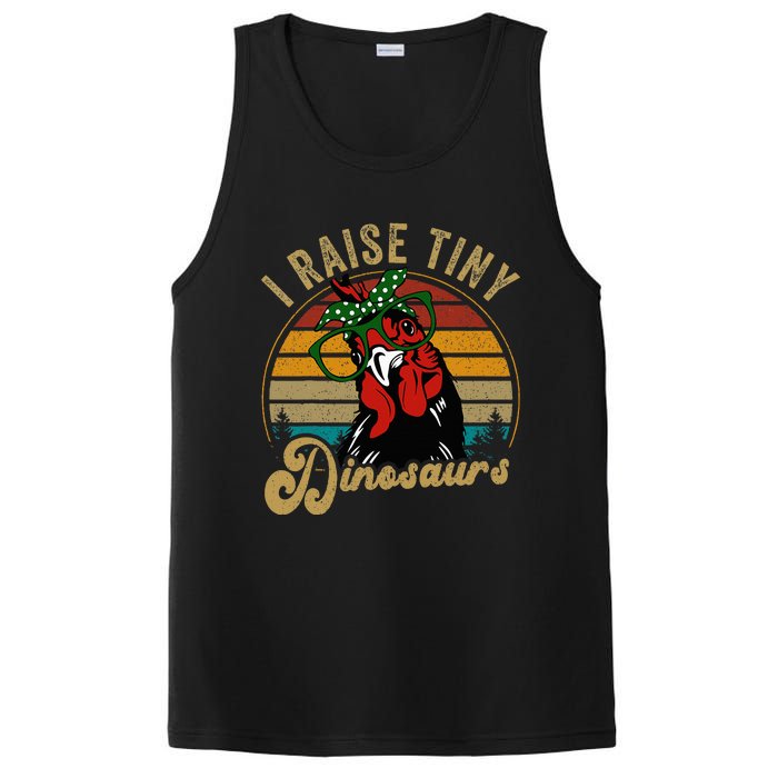 Chicken I Raise Tiny Dinosaurs Mama Hen Farm Mom PosiCharge Competitor Tank