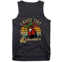 Chicken I Raise Tiny Dinosaurs Mama Hen Farm Mom Tank Top