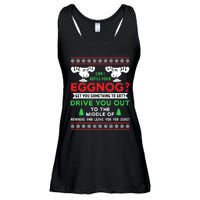 Can I Refill Your Eggnog Funny Christmas quote Ladies Essential Flowy Tank