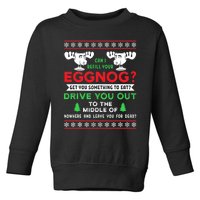 Can I Refill Your Eggnog Funny Christmas quote Toddler Sweatshirt