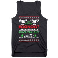 Can I Refill Your Eggnog Funny Christmas quote Tank Top