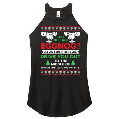 Can I Refill Your Eggnog Funny Christmas quote Women's Perfect Tri Rocker Tank