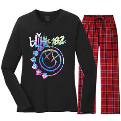 Colourful Inset Rock Music By Rock Off Women's Long Sleeve Flannel Pajama Set 