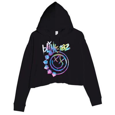 Colourful Inset Rock Music By Rock Off Crop Fleece Hoodie