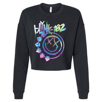 Colourful Inset Rock Music By Rock Off Cropped Pullover Crew