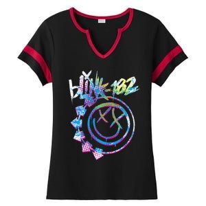 Colourful Inset Rock Music By Rock Off Ladies Halftime Notch Neck Tee