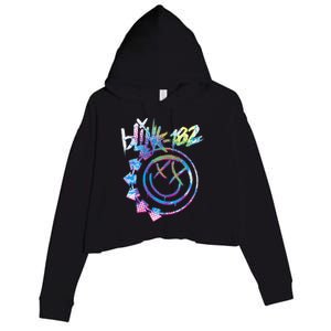 Colourful Inset Rock Music By Rock Off Crop Fleece Hoodie