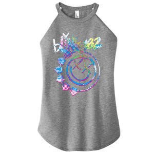 Colourful Inset Rock Music By Rock Off Women's Perfect Tri Rocker Tank