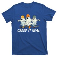 Creep It Real Funny Skateboard Ghost Retro Halloween Gift T-Shirt