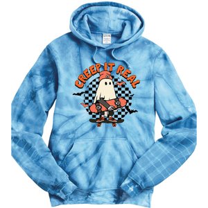 Creep It Real Ghost Halloween Sweating Sucks Skeleton  Tie Dye Hoodie