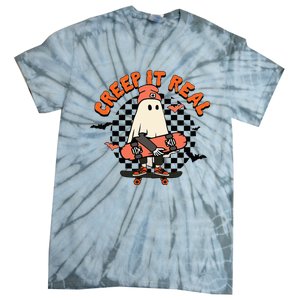 Creep It Real Ghost Halloween Sweating Sucks Skeleton  Tie-Dye T-Shirt