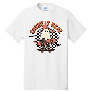 Creep It Real Ghost Halloween Sweating Sucks Skeleton  Tall T-Shirt