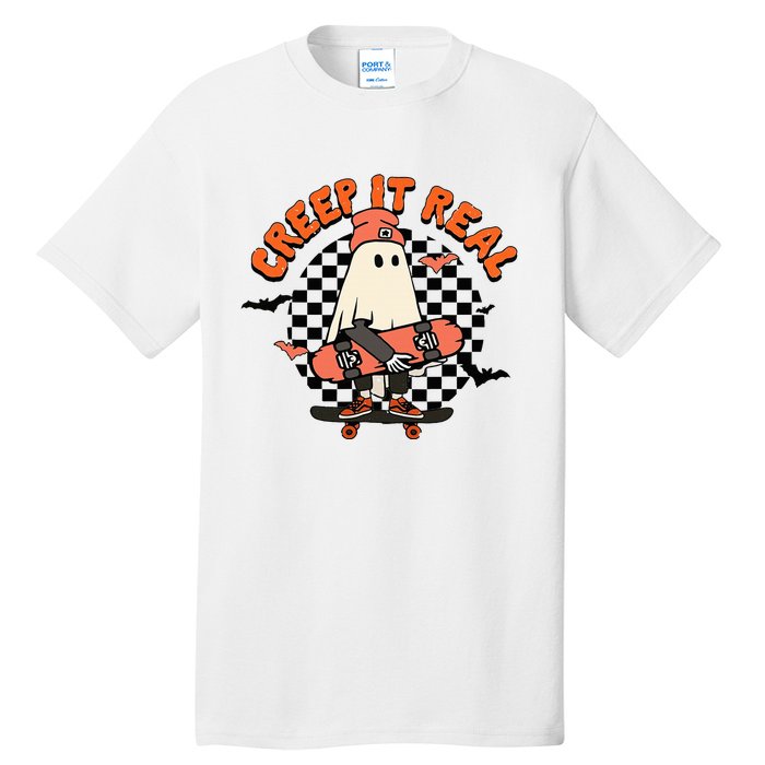 Creep It Real Ghost Halloween Sweating Sucks Skeleton  Tall T-Shirt