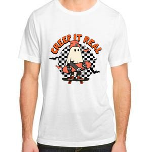 Creep It Real Ghost Halloween Sweating Sucks Skeleton  Adult ChromaSoft Performance T-Shirt