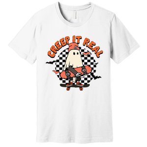 Creep It Real Ghost Halloween Sweating Sucks Skeleton  Premium T-Shirt