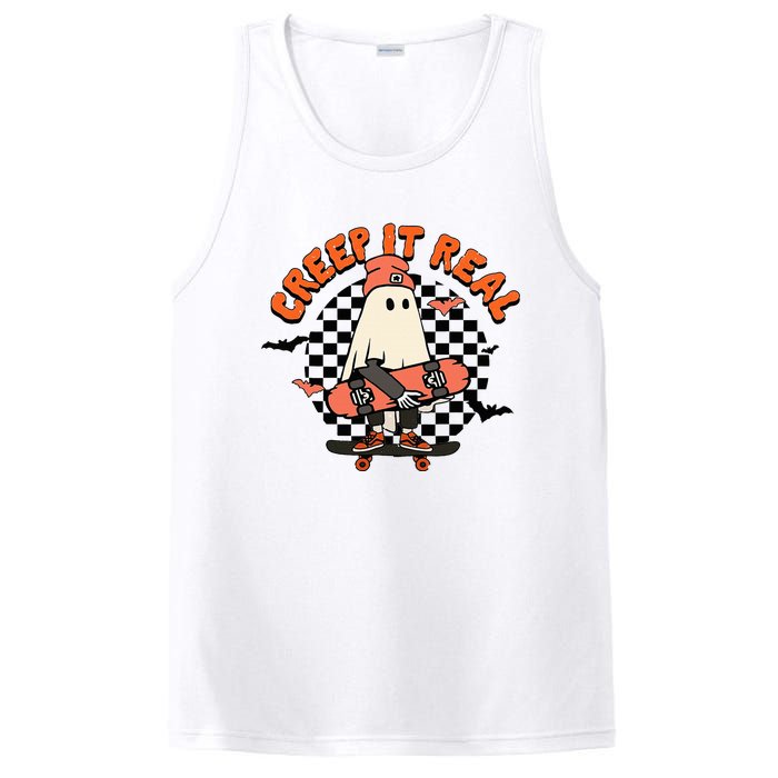 Creep It Real Ghost Halloween Sweating Sucks Skeleton  PosiCharge Competitor Tank