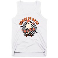 Creep It Real Ghost Halloween Sweating Sucks Skeleton  Tank Top