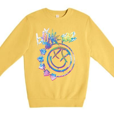 Colourful Inset Rock Music By Rock Off Gift Premium Crewneck Sweatshirt