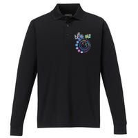 Colourful Inset Rock Music By Rock Off Gift Performance Long Sleeve Polo