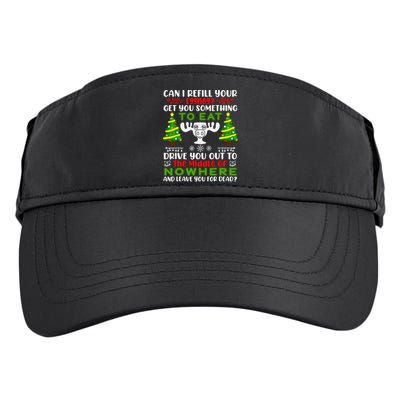 Can I Refill Your Eggnog Funny Christmas Vacation Adult Drive Performance Visor
