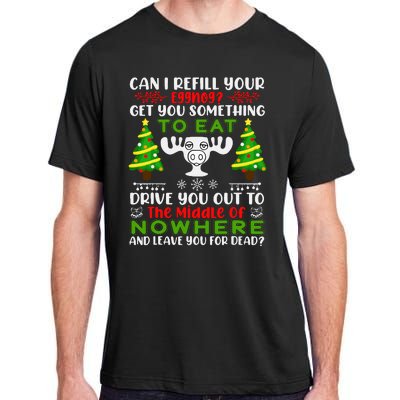 Can I Refill Your Eggnog Funny Christmas Vacation Adult ChromaSoft Performance T-Shirt