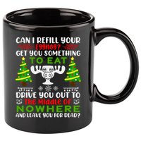 Can I Refill Your Eggnog Funny Christmas Vacation 11oz C Handle Ceramic Mug