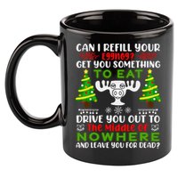 Can I Refill Your Eggnog Funny Christmas Vacation 11oz C Handle Ceramic Mug