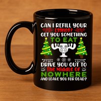 Can I Refill Your Eggnog Funny Christmas Vacation 11oz C Handle Ceramic Mug