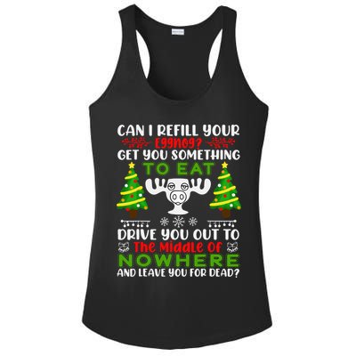 Can I Refill Your Eggnog Funny Christmas Vacation Ladies PosiCharge Competitor Racerback Tank