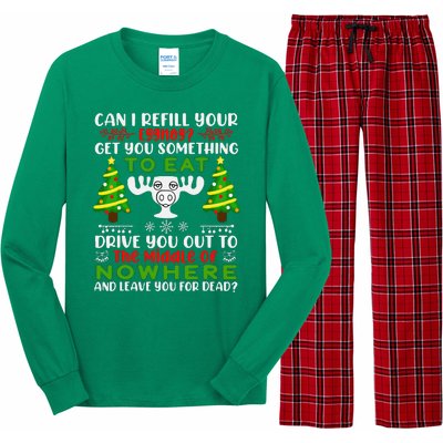 Can I Refill Your Eggnog Funny Christmas Vacation Long Sleeve Pajama Set