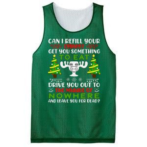 Can I Refill Your Eggnog Funny Christmas Vacation Mesh Reversible Basketball Jersey Tank