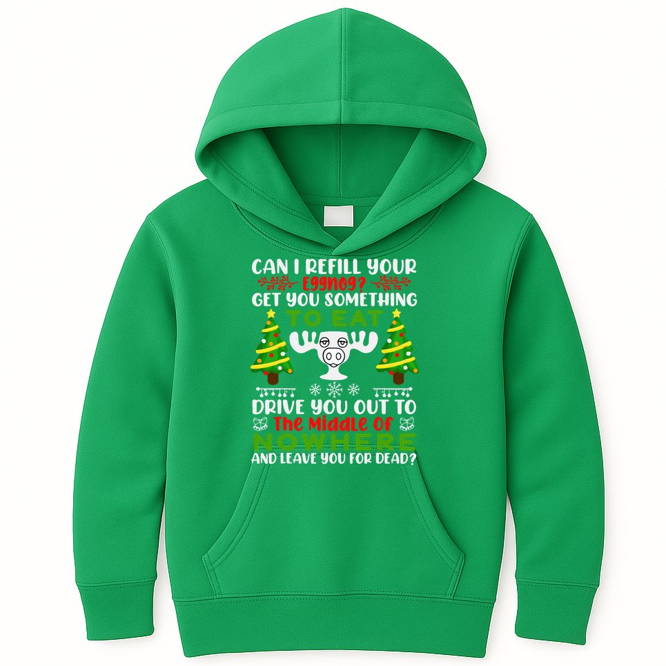 Can I Refill Your Eggnog Funny Christmas Vacation Kids Hoodie