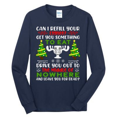 Can I Refill Your Eggnog Funny Christmas Vacation Tall Long Sleeve T-Shirt