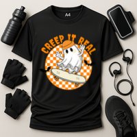 Creep It Real Skater Ghost Halloween Retro Performance Shirt