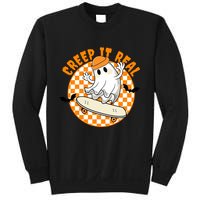 Creep It Real Skater Ghost Halloween Retro Sweatshirt