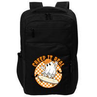 Creep It Real Skater Ghost Halloween Retro Impact Tech Backpack