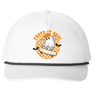 Creep It Real Skater Ghost Halloween Retro Snapback Five-Panel Rope Hat