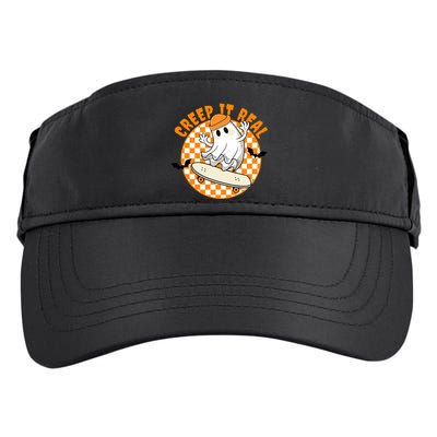 Creep It Real Skater Ghost Halloween Retro Adult Drive Performance Visor